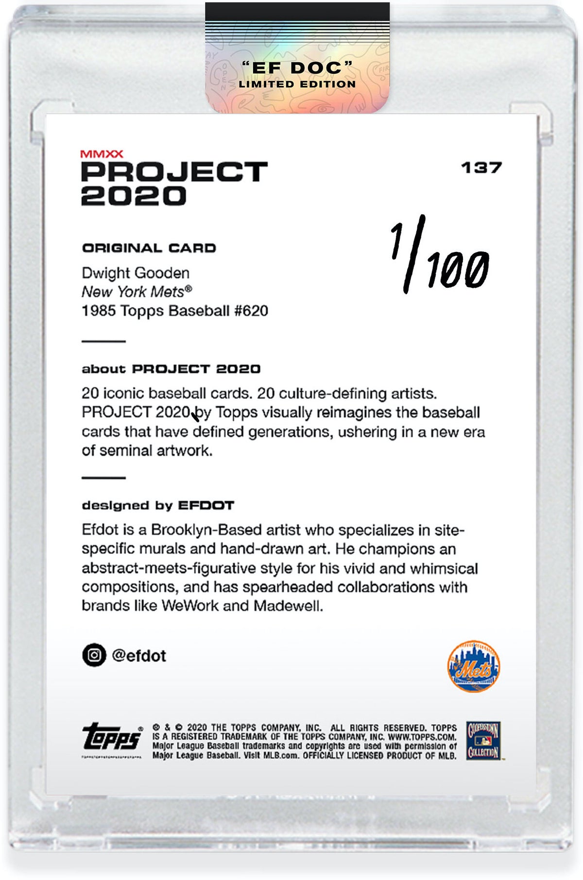 Dual Autograph: Doc Gooden (White Ink /100)