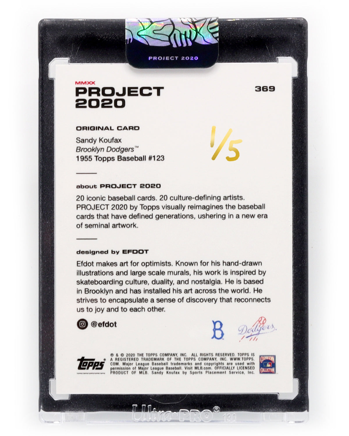 Sandy Koufax (Brooklyn Gold Edition /5)