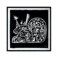 Inside the Outlines Screen Print