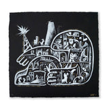 Inside the Outlines Hand Embellished Screen Print