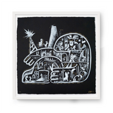 Inside the Outlines Hand Embellished Screen Print