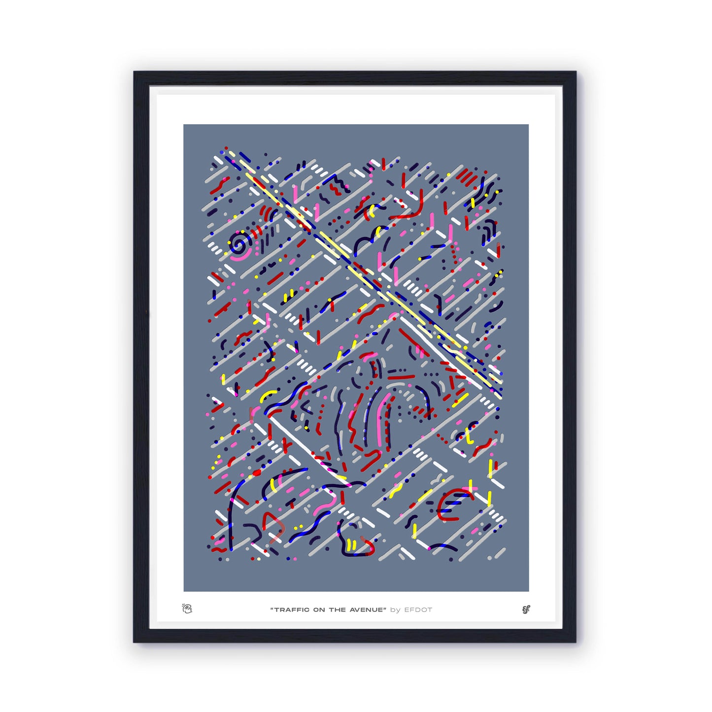 Traffic On the Avenue Print