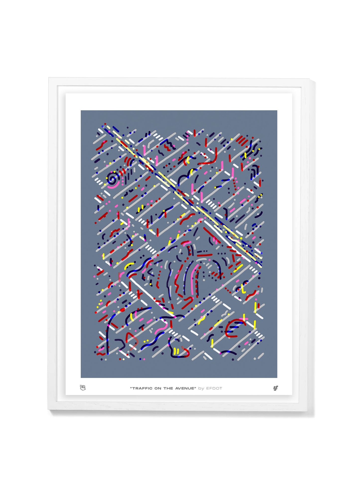 Traffic On the Avenue Print