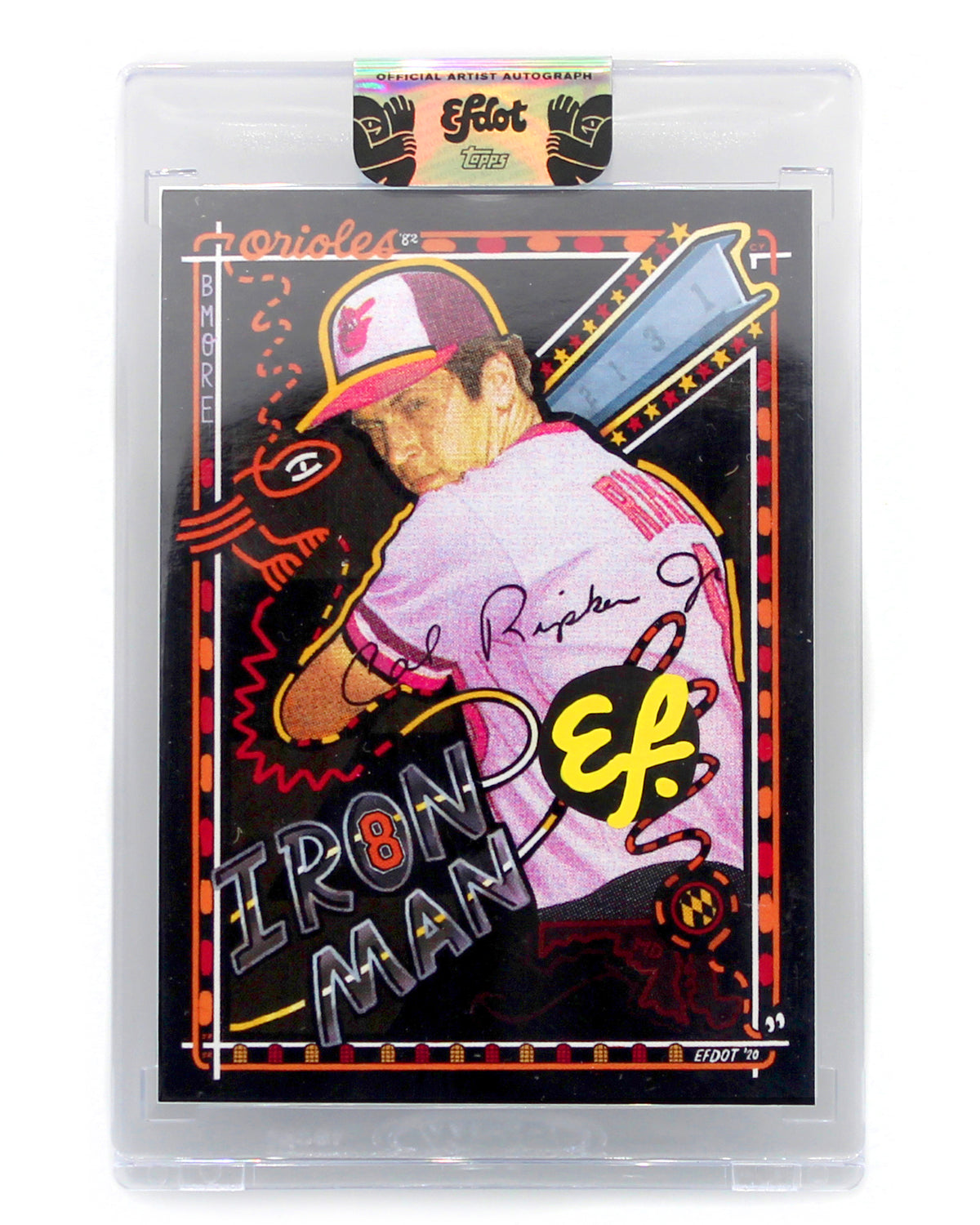 Cal Ripken (Yellow Signature + Black dot /50)