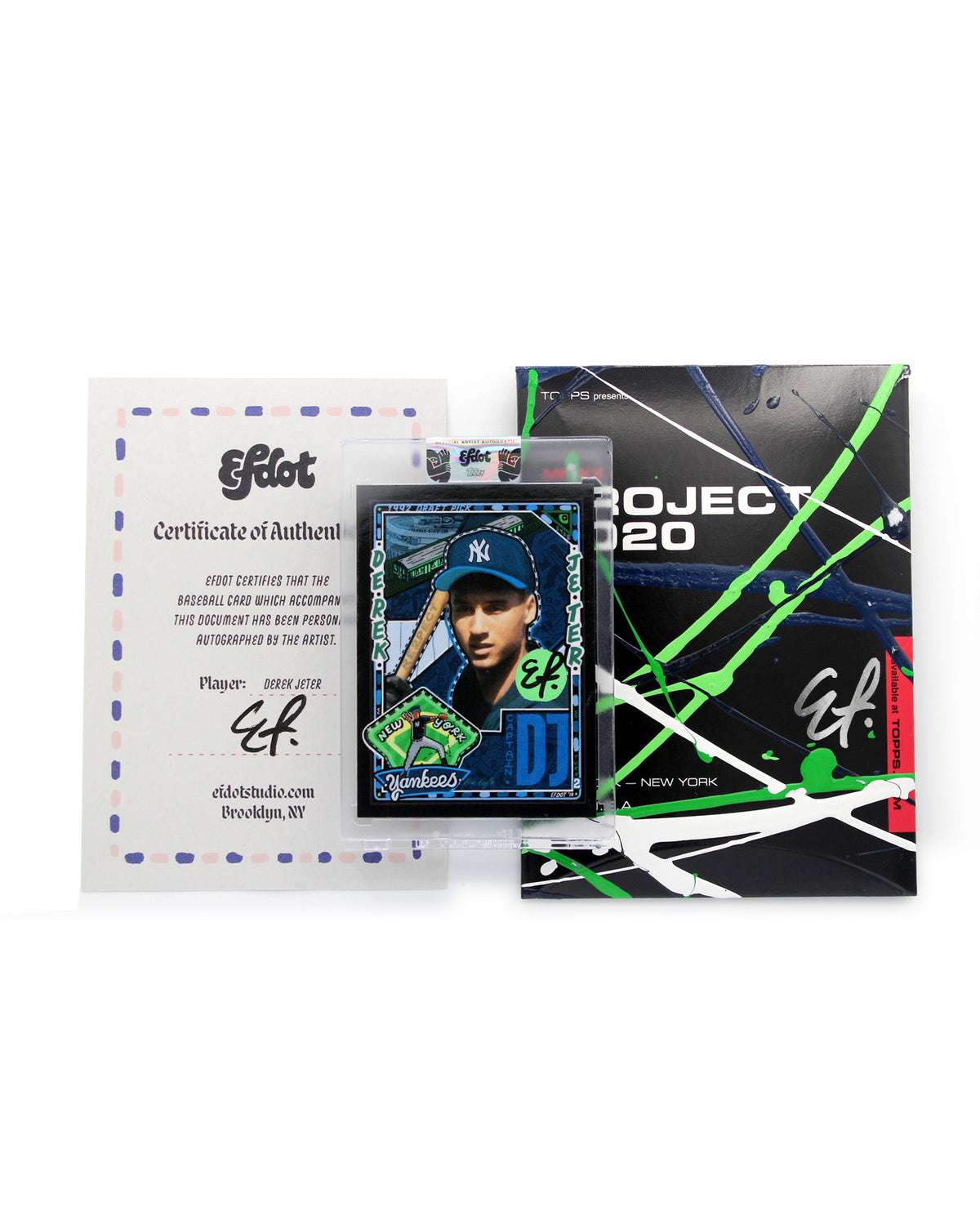 Derek Jeter (Black Signature with Green Dot/100)