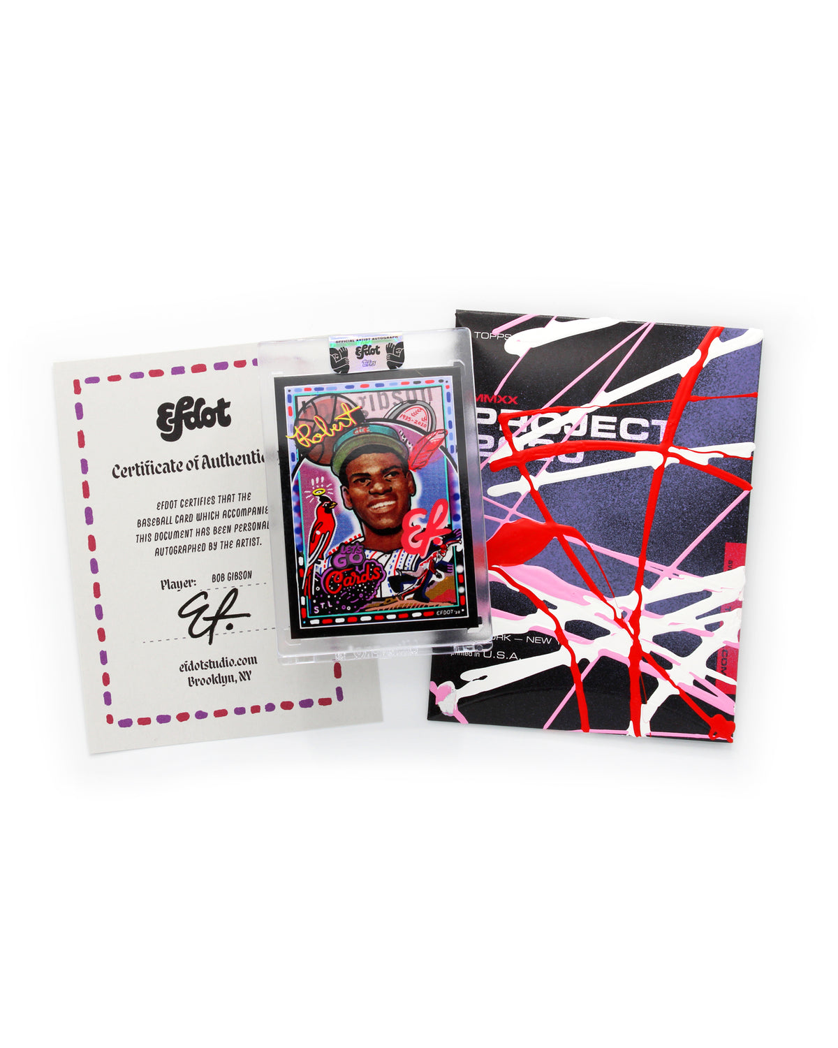Bob Gibson (Red+Pink Signature /50)
