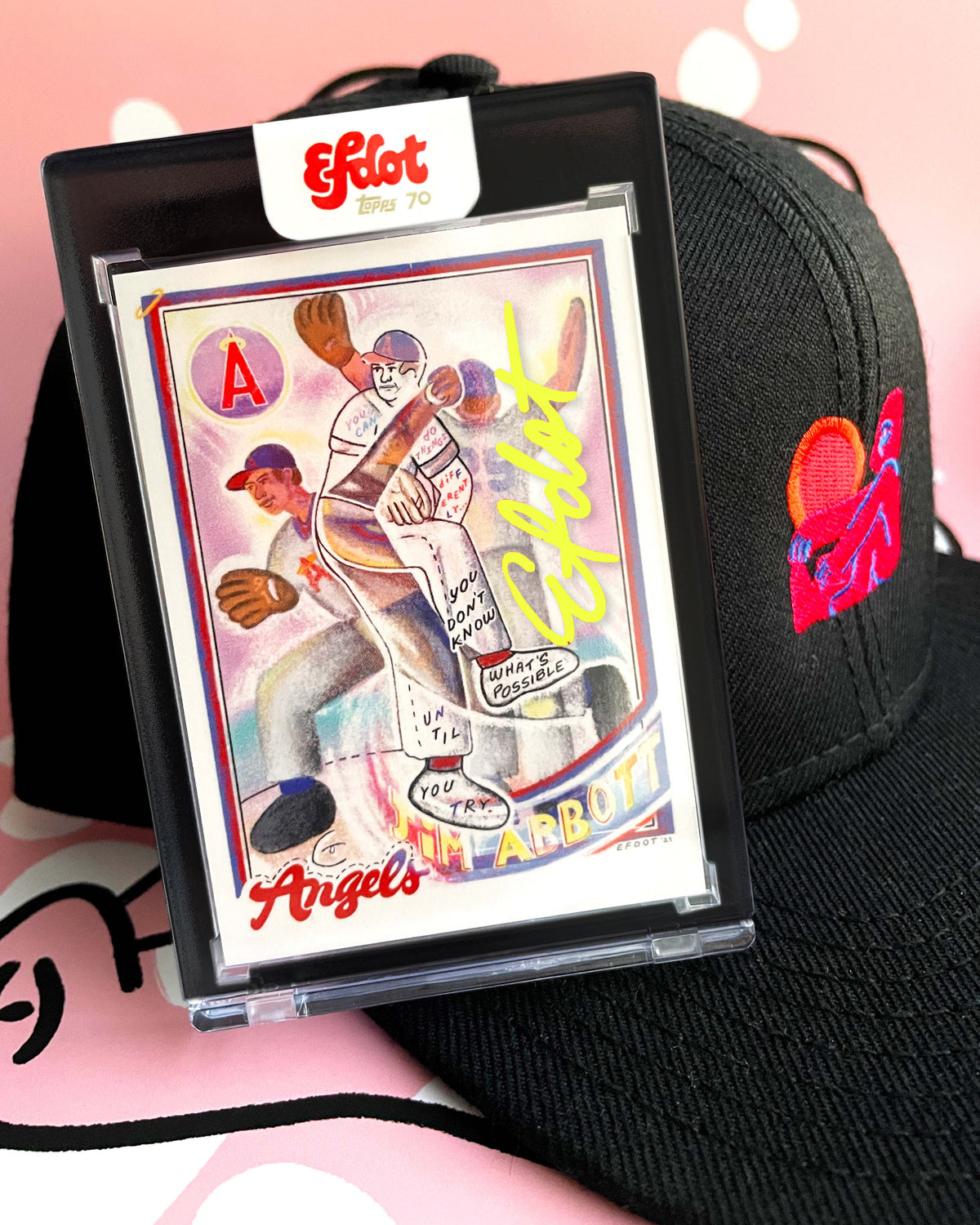 Jim Abbott (Neon Yellow 1/1) + Efdot Hat