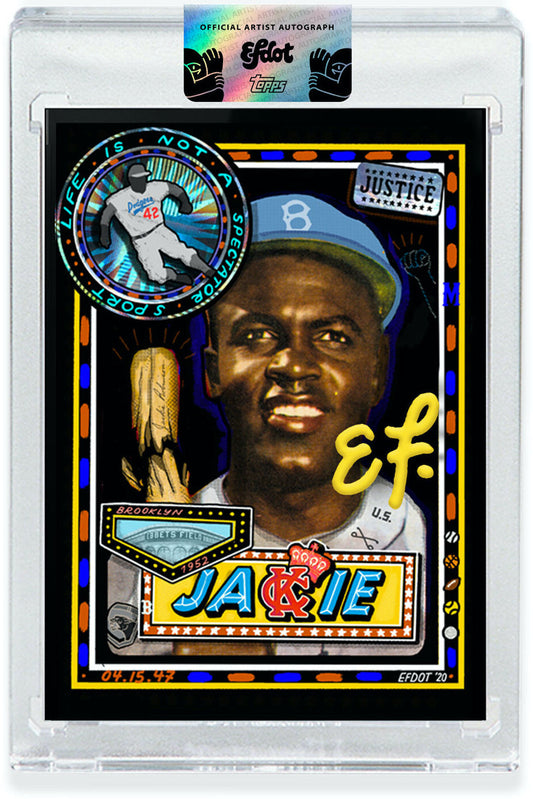 Signed Jackie Robinson Card (UCLA Bruins Yellow Ink /150)