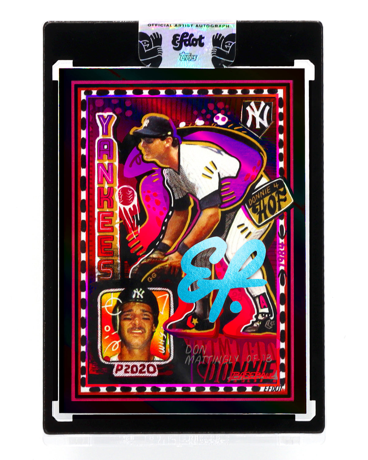 Don Mattingly Rainbow Foil (Blue Signature 1/1)