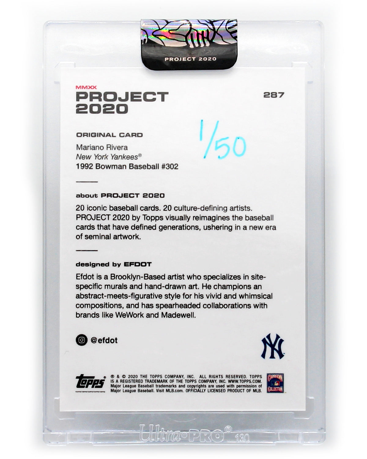 Mariano Rivera (Metallic Blue Signature /50)