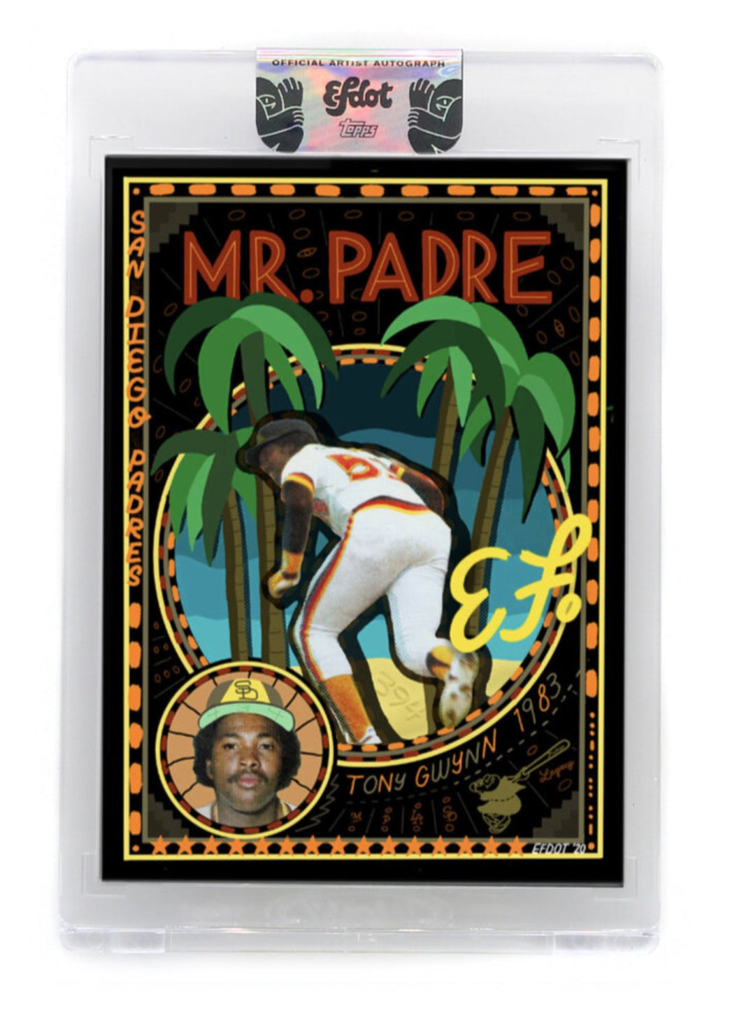 Signed Tony Gwynn Card (Yellow Ink)