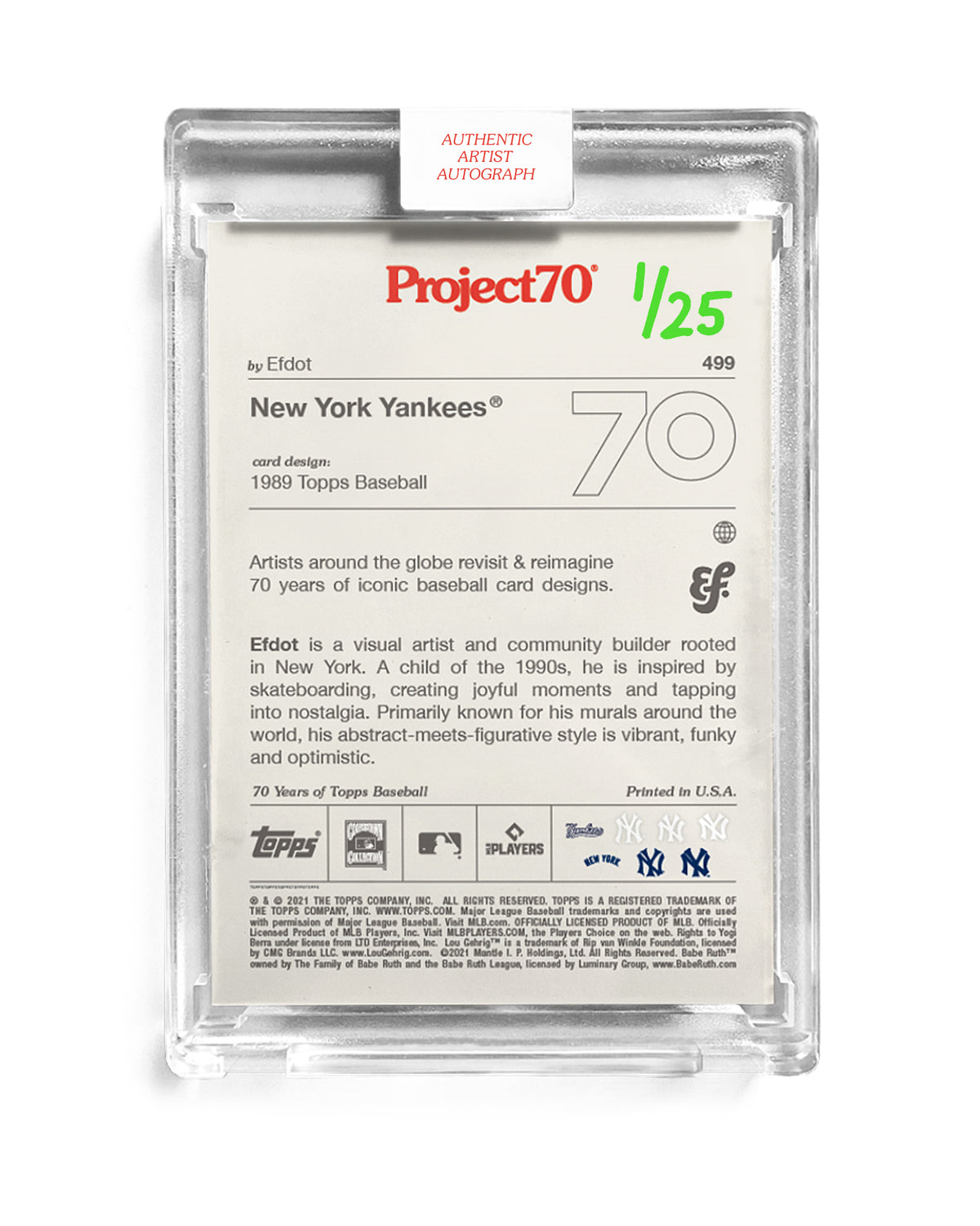 Yankees Legends (Green Edition /25)